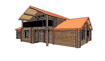 Toetasjes tømmerhytte 3d-modell